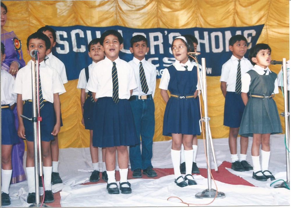 Morning assembly, first decade — the history of Scholars' Home, Gomti Nagar Lucknow