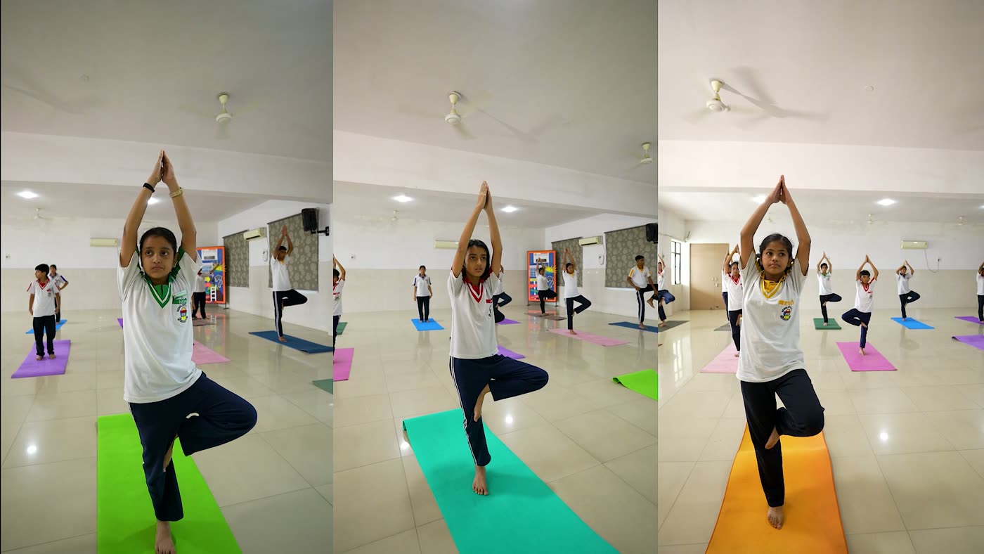 Yoga practice at Scholars' Home, Gomti Nagar Lucknow