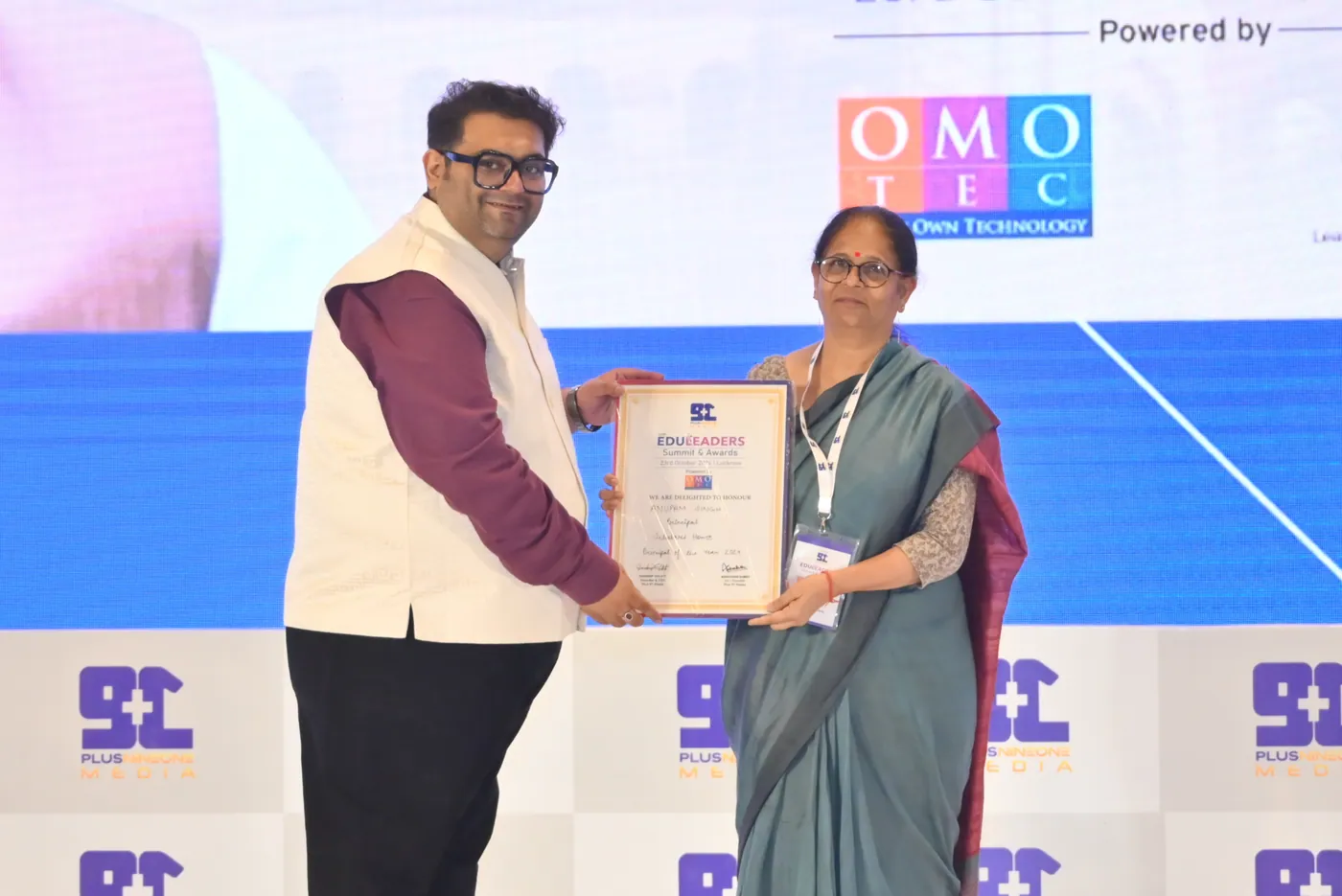 Scholars' Home receiving a certificate at the EduLeaders Summit & Awards 2024 in Lucknow