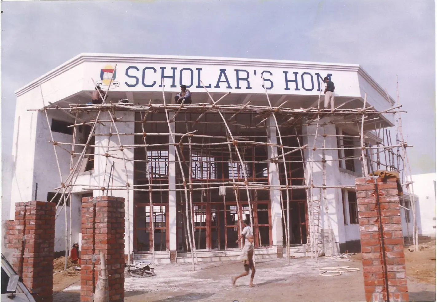 The first Scholars' Home building under construction in Vipul Khand, Gomti Nagar