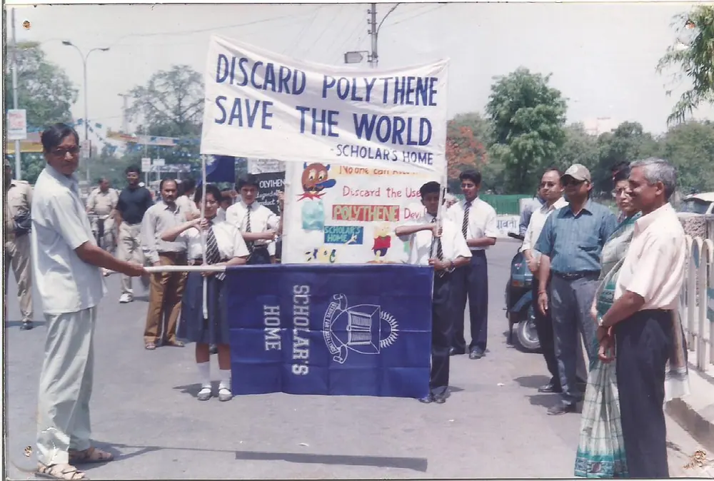 Students' rally: Discard polythene, save the world
