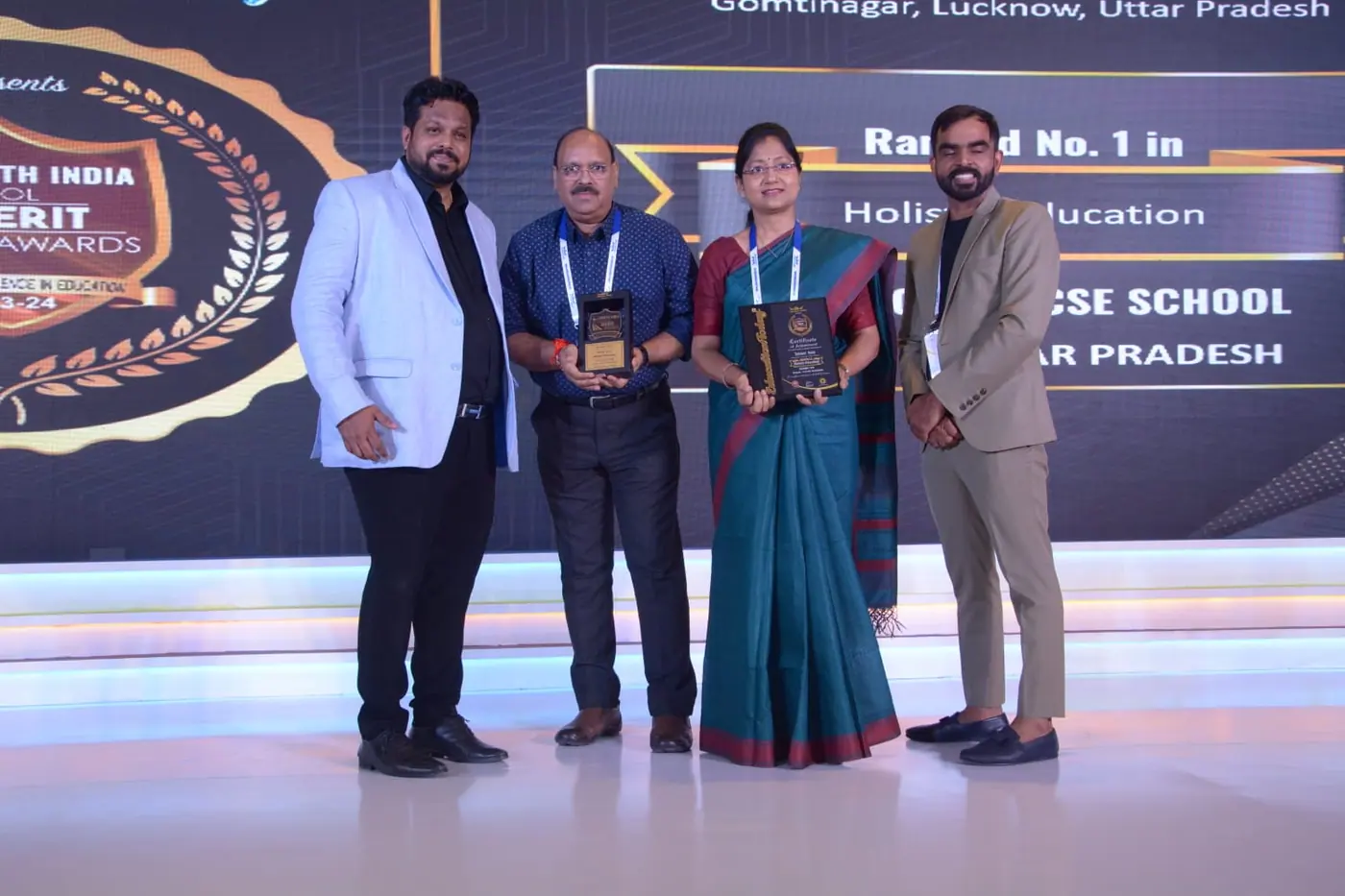Scholars' Home receiving the No. 1 award for Holistic Education in Uttar Pradesh