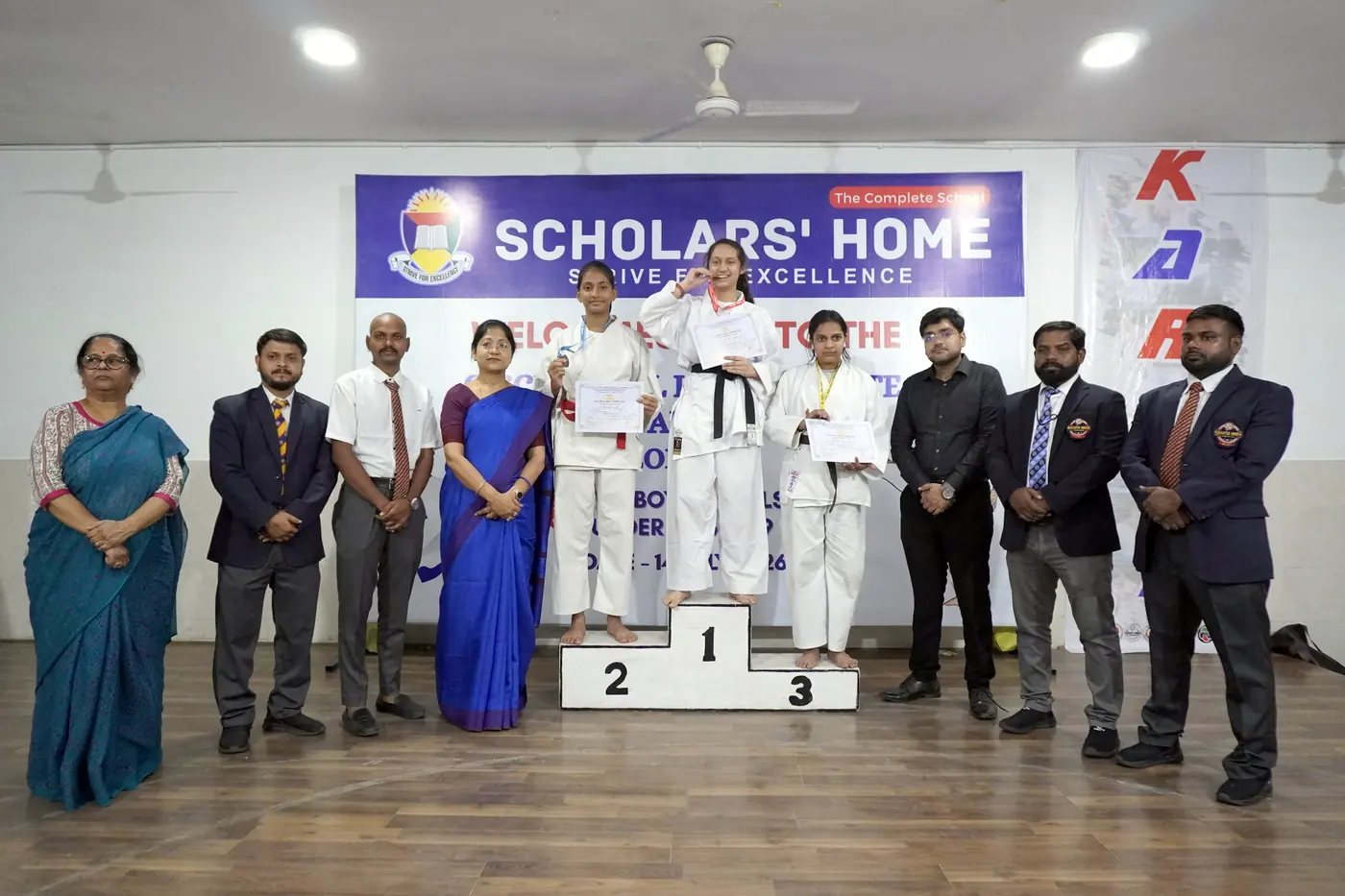 Scholars' Home has hosted the CISCE Zonal Karate Tournament on its own campus — 13 schools competed in 2025, and the tournament returned in July 2026.