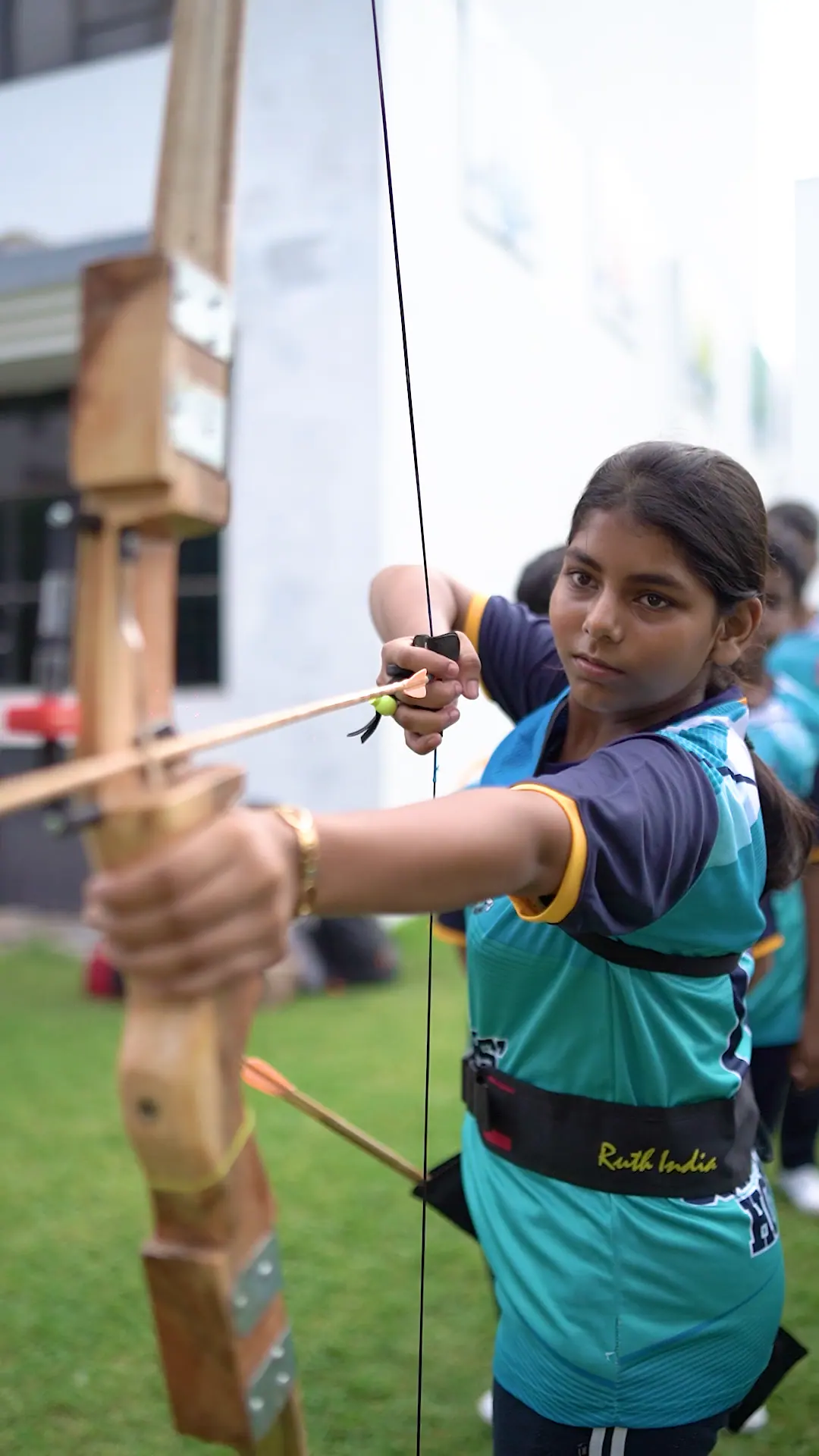 A student archer at Scholars' Home