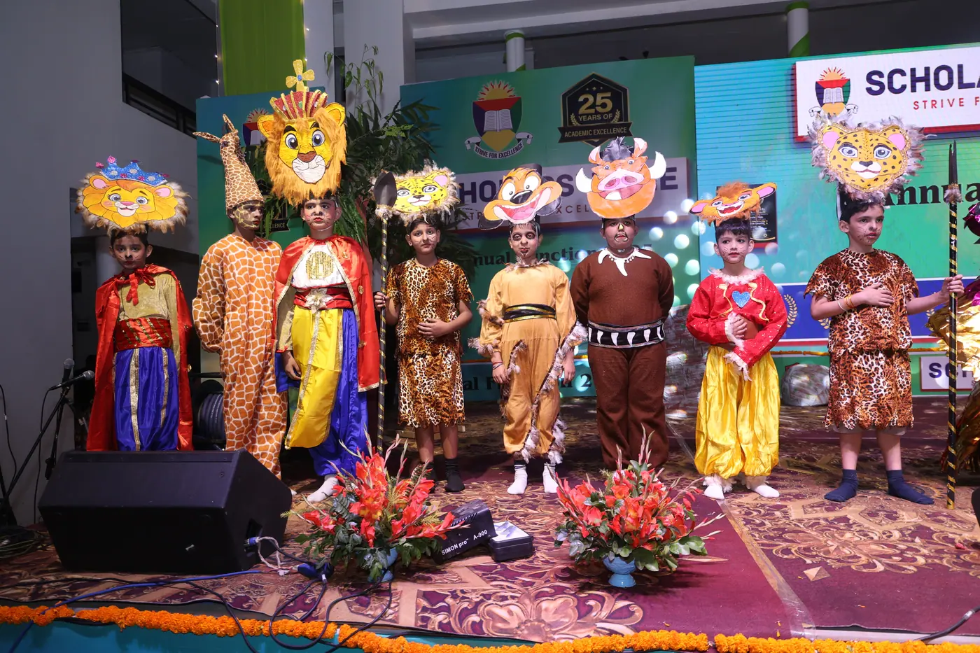 Primary students on stage at the Annual Function