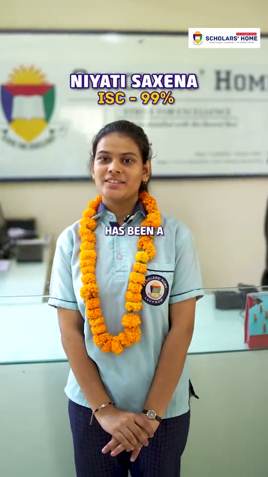 ISC 2026 topper Niyati Saxena (99%) of Scholars' Home